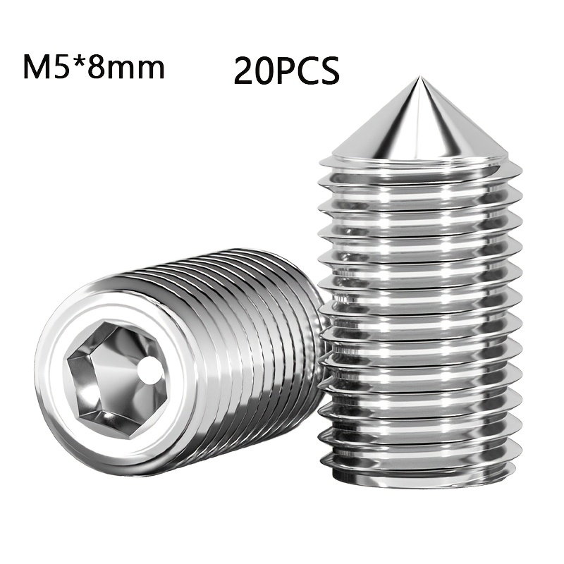 20pcs Hex Headless Screws Fixing Screw Kit