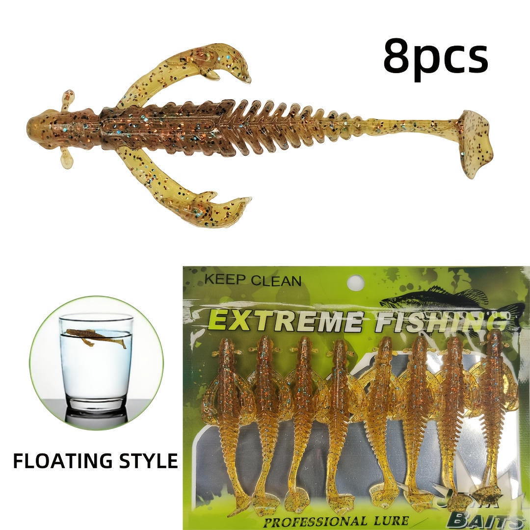 8pcs, Fishing Bait, Soft Simulated Small Flying Fish Soft Bait, Suitable For Freshwater, , Stream Fishing, Bait, Trout Bait, Pike Bait, Bait