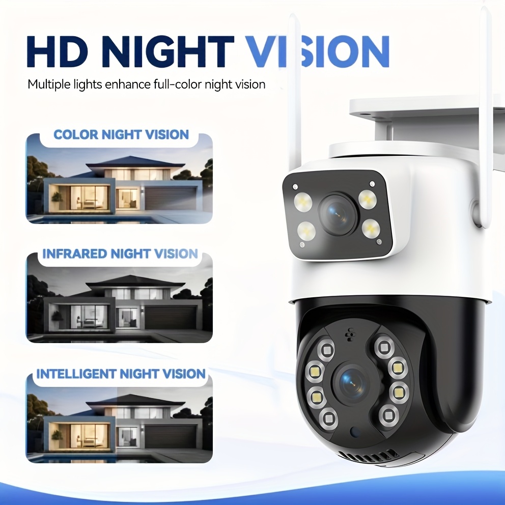 dual lens indoor outdoor security camera design color night office security monitoring baby elderly pet care camera details 7