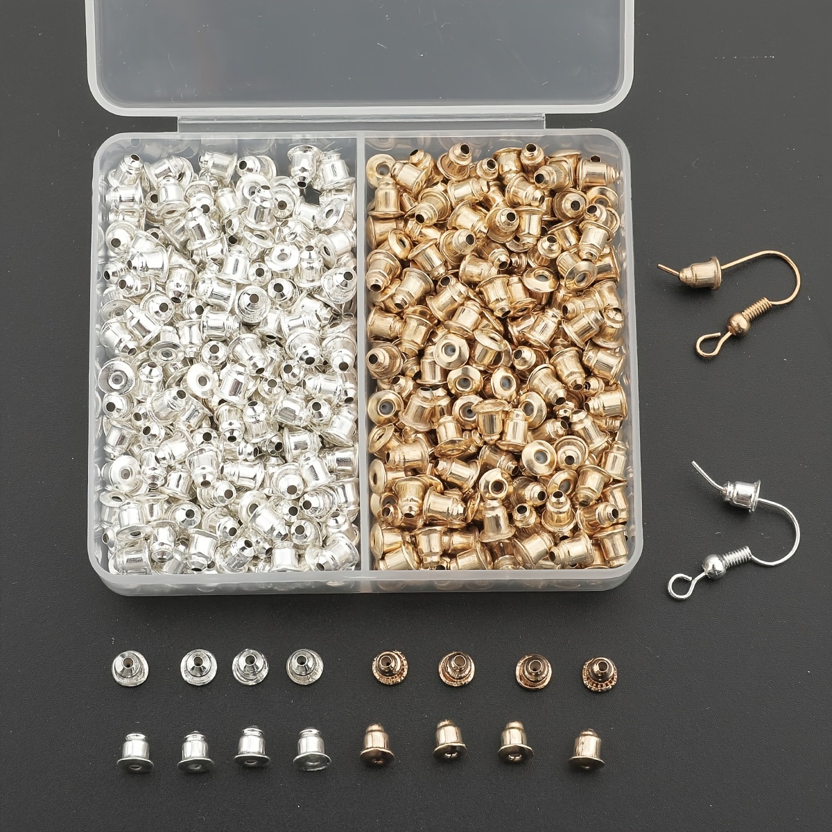 

300pcs Bullet Head Earring Back Plug Earring Plug Used For Jewelry Making Diy Blocking Cap Earring Back Diy Earring Ear Cap Earring Earring Holder Making Plug