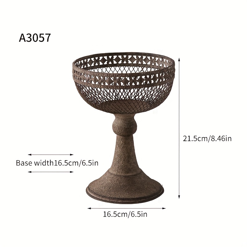 Image of Distressed Iron Planter For Living Room, Dining Area, And Balcony Creative Decor B&b Courtyard Flower Pot