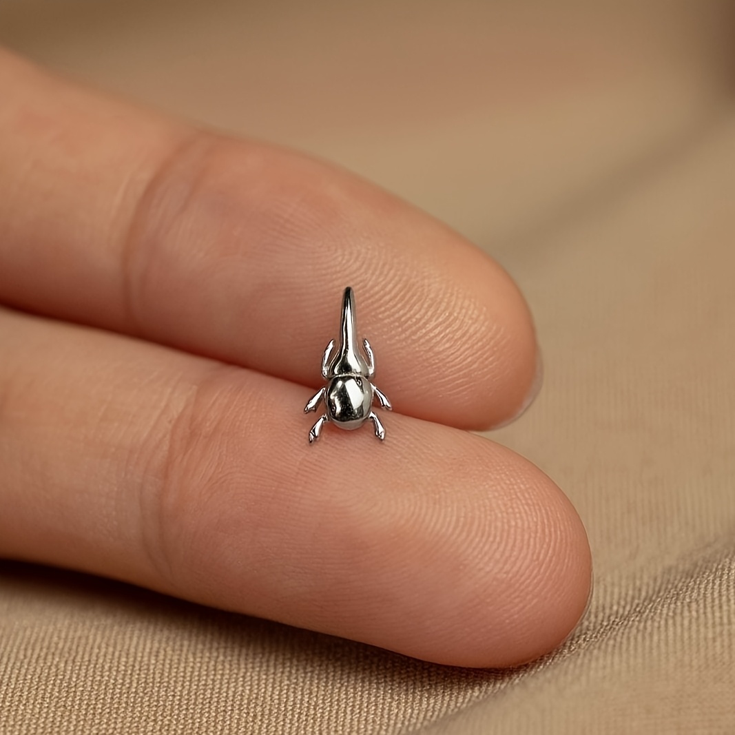TEMU Pendientes de dije de lindo, pendientes temáticos de insectos de de en miniatura para mujeres y hombres, pendientes unisex chapados en oro de ,