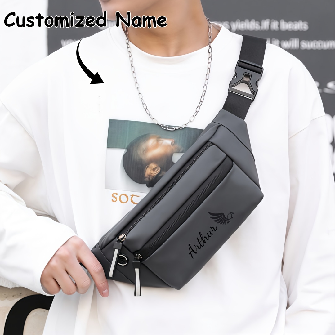 TEMU [Personalizzabile] Marsupio Oxford da - Personalizzato, Grande Capacit�, Portatile e Multifunzionale, Elegante a Tracolla per Viaggi/Outdoor/Uso