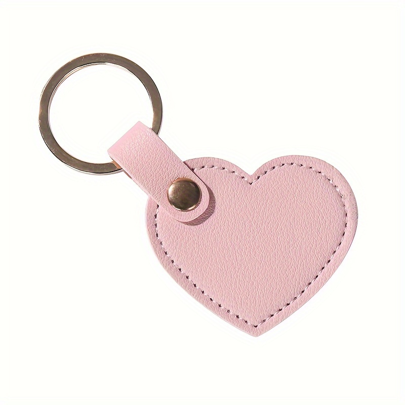 2024 Fashion Faux Leather Heart-shaped Keychain Pendant Creative Fresh Bag Decoration