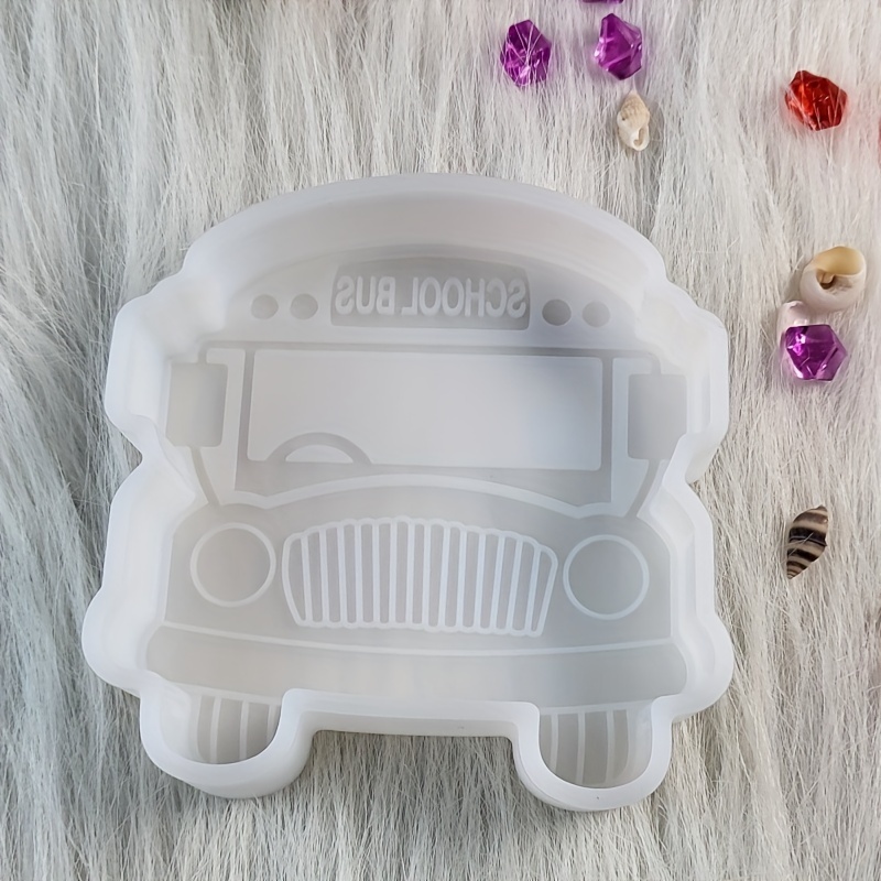 

School Bus Silicone Mold With Accents - Perfect For Diy Jewelry, Resin Casting, And More