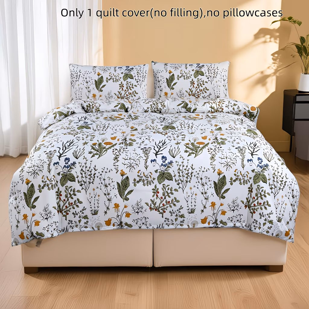1pc high end country style floral plant printed duvet cover does not the duvet soft and comfortable suitable for bedrooms guest in machine washable details 0