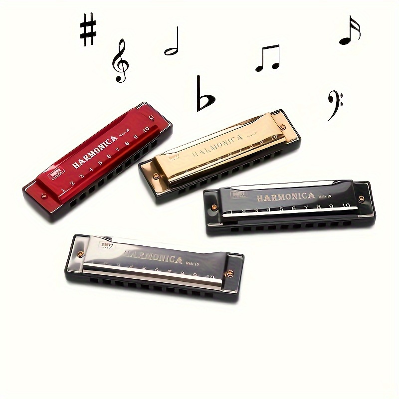 

Harmonica For Beginners 10-hole Mouth Organ Musical Instrument With Case - Puzzle Teaching Aid For 14+ (1pc)