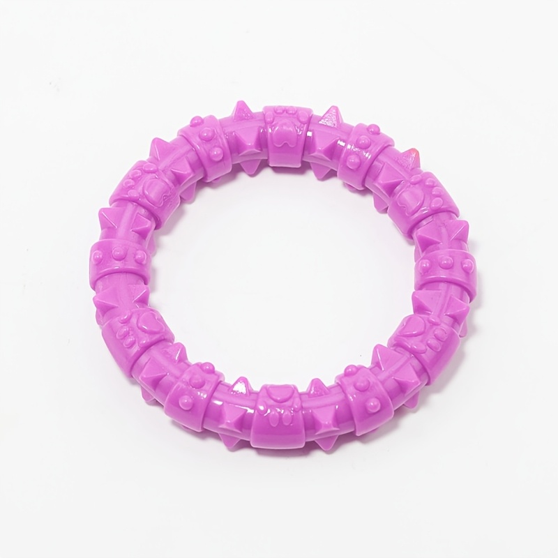 TEMU The Small Spiky Ring For Dogs Is Designed For Chewing Toys. Made Of Rubber, It Helps Clean Teeth And Protect The Mouth. It's Durable, Elastic,