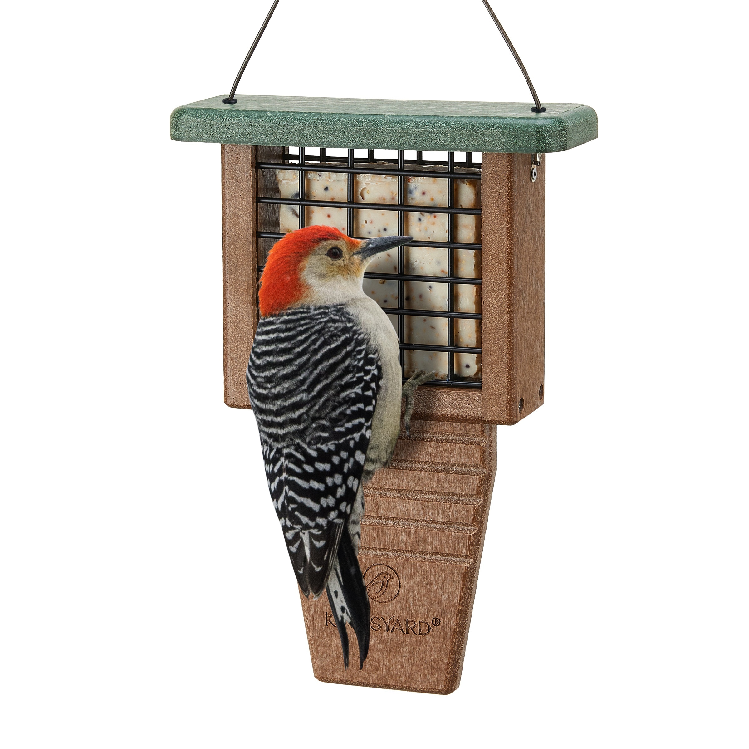 

Kingsyard Recycled Plastic Bird Feeder, Tail Prop Feeder For Outside Hanging, Sturdy & Durable, Great For Woodpecker & Clinging Birds, Green