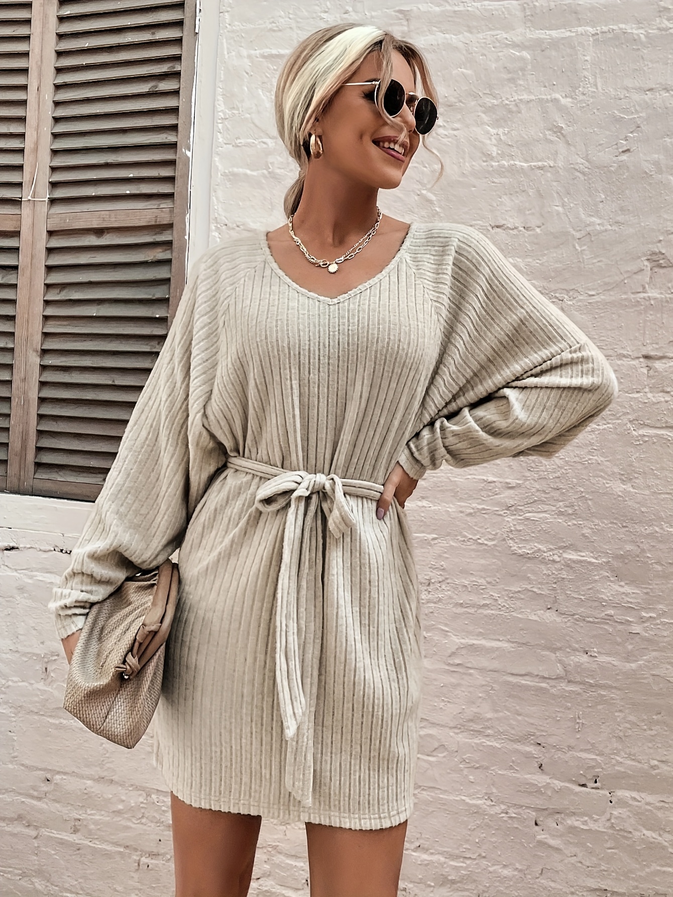 v neck mini dress winter ready stretch mini dress elegant - Temu Cyprus