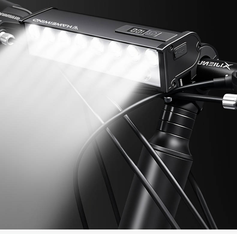 2000 bike light aluminum alloy bicycle headlight with power display usb c rechargeable led cycling light for night riding and cyclists night riding gear cycling accessories modern bike accessory durable construction battery bright bicycle light rechargeable headlight commuter cyclists Product details 0