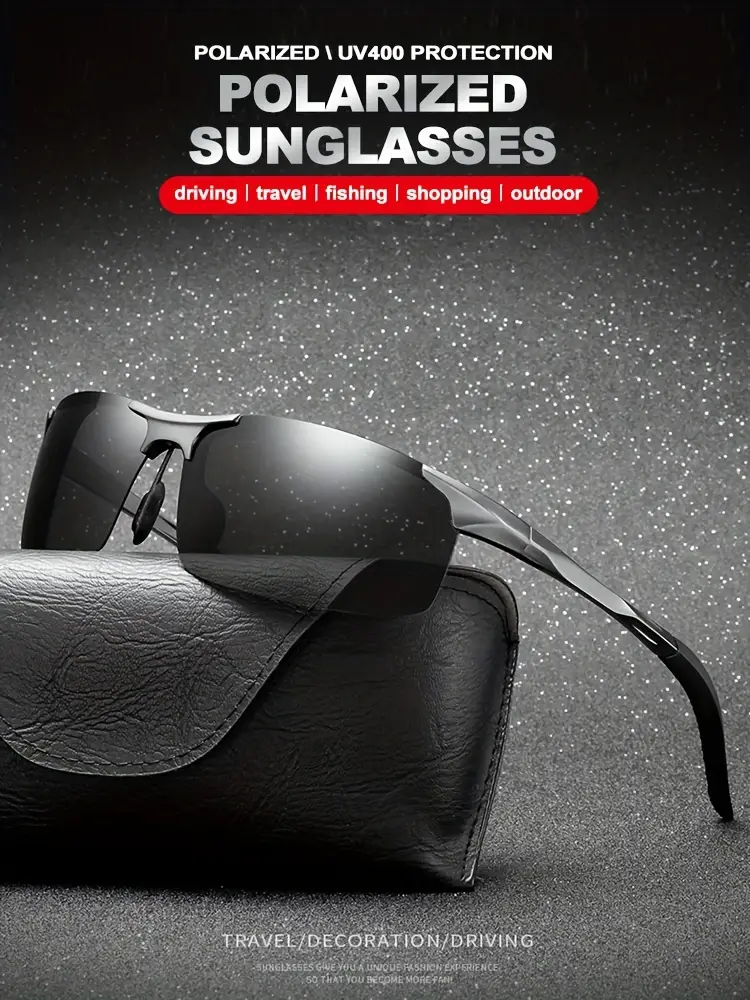 алюминиевые фотохромные мужские поляризованные дневные и ночные очки для вождения хамелеон UV400 антибликовое изменение цвета детали 8