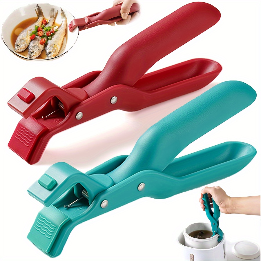 1pc anti scalding clip anti scalding bowl lifting device anti scalding bowl plate holder holder used to remove food from pots microwave ovens pizza pots air fryers household kitchen cooking tool pliers details 1