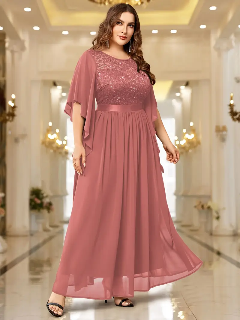 Dislsokrhov Maxi abito da donna per feste, abito lungo per ospiti Dislsokrhov Maxi abito da donna per feste, abito lungo per ospiti