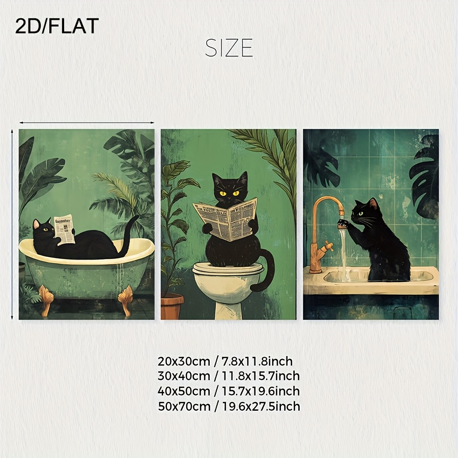 Cadre Photo Tulup 30x20 Cm – Décor MDF Avec Yeux De Chat Vert, Style Moderne, Neuf Pour Salon Ou Chambre