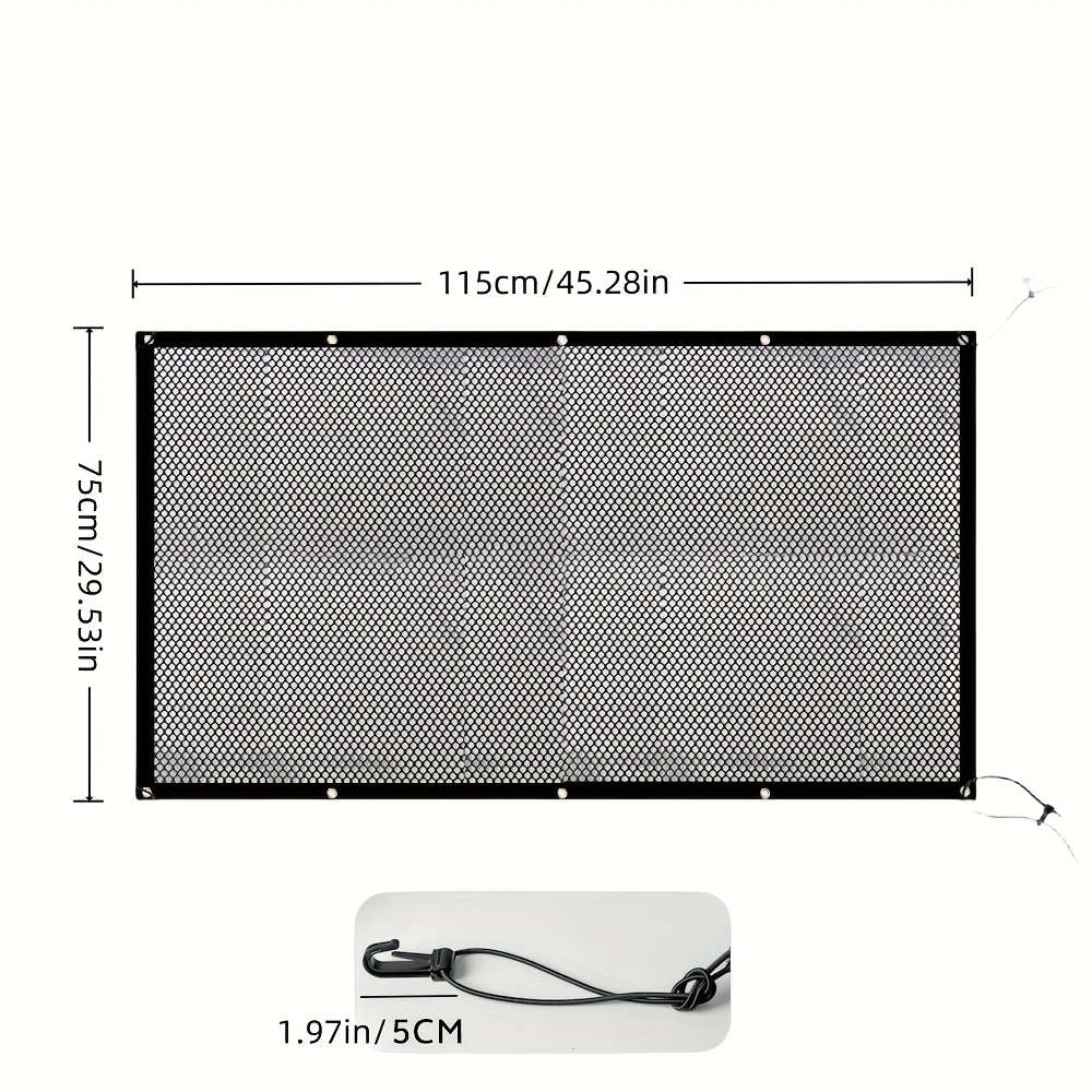 Image of Car Dog Gate 5pcs Set With Car Boot And Rear Seat Divider Net Pet Safety Net 75 X 115 Cm Includes 4 Iron Hooks Ideal For Dogs And Other Pets