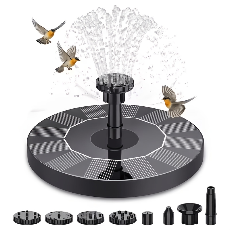 Image of 1.5w/3w 6.29in/7.09in Upgraded Solar Fountain Pump, Ipx8 Waterproof Submersible Solar Water Pump Panel Kit For Bird Bath, Small Pond, Garden, Lawn & Outdoor Decoration
