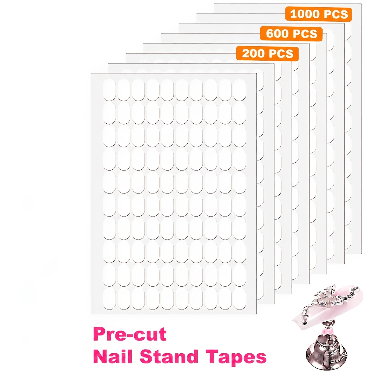 Transparent Adhesive Dots for Nail Art