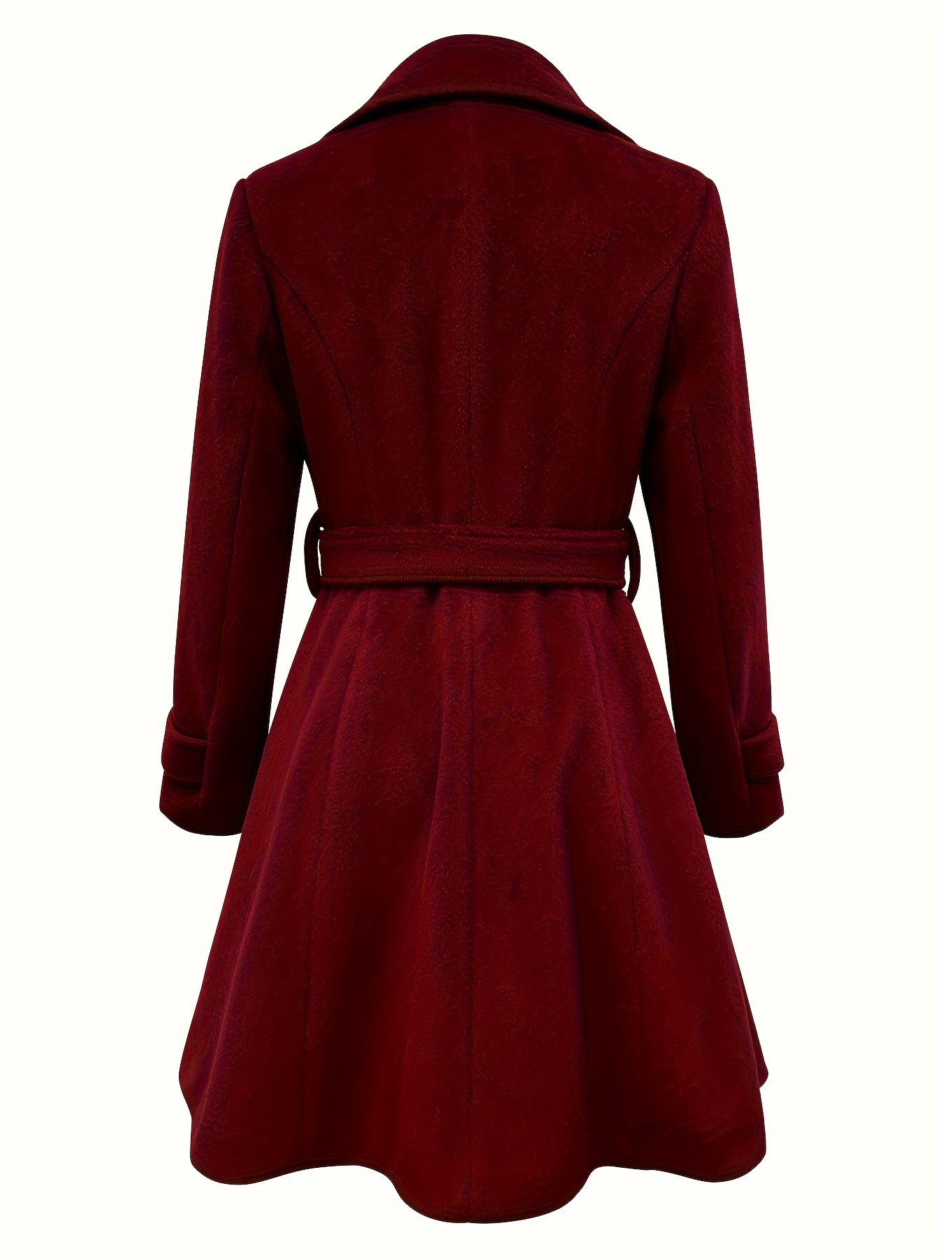 zweireihiger mantel gürtel eleganter einfarbiger Temu Switzerland