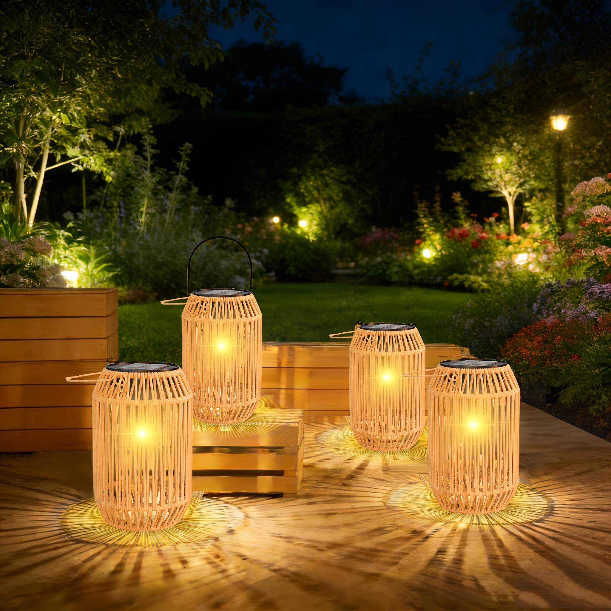 Solar-Laternen (1/2/*), IP65 hängende Solar-Dekoleuchten für den Außenbereich, wetterfeste Gartendekoration für Terrasse, Balkon, Hof, Rasen, Weg * Camping-Dekor