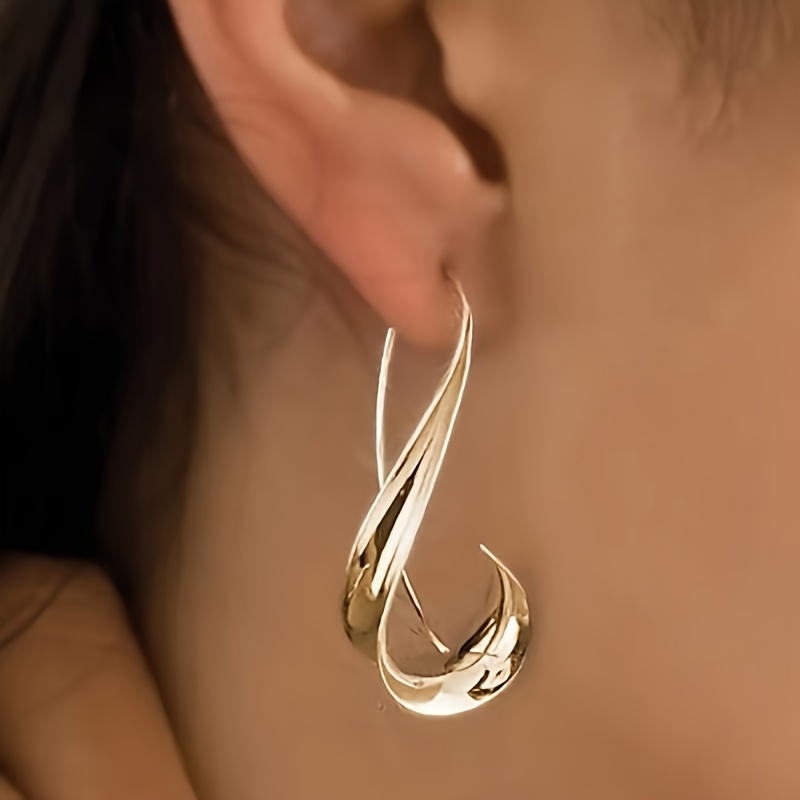 a pair of brand   hook earrings with unique irregular design hypoallergenic suitable for bohemian style travel souvenirs and ladies gifts birthday christmas halloween valentines day gifts Product details 0