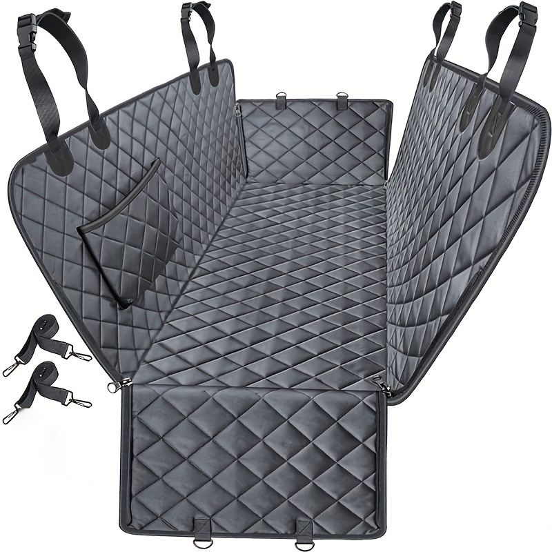600d Heavy-duty Dog Seat Cover Compatible For Car, Truck, Suv Rear Seats - Sliding Pad Pet Hammock With Scratch-resistant Protection, Soft Durable Polyester Suitable For Vehicles, For Car Models