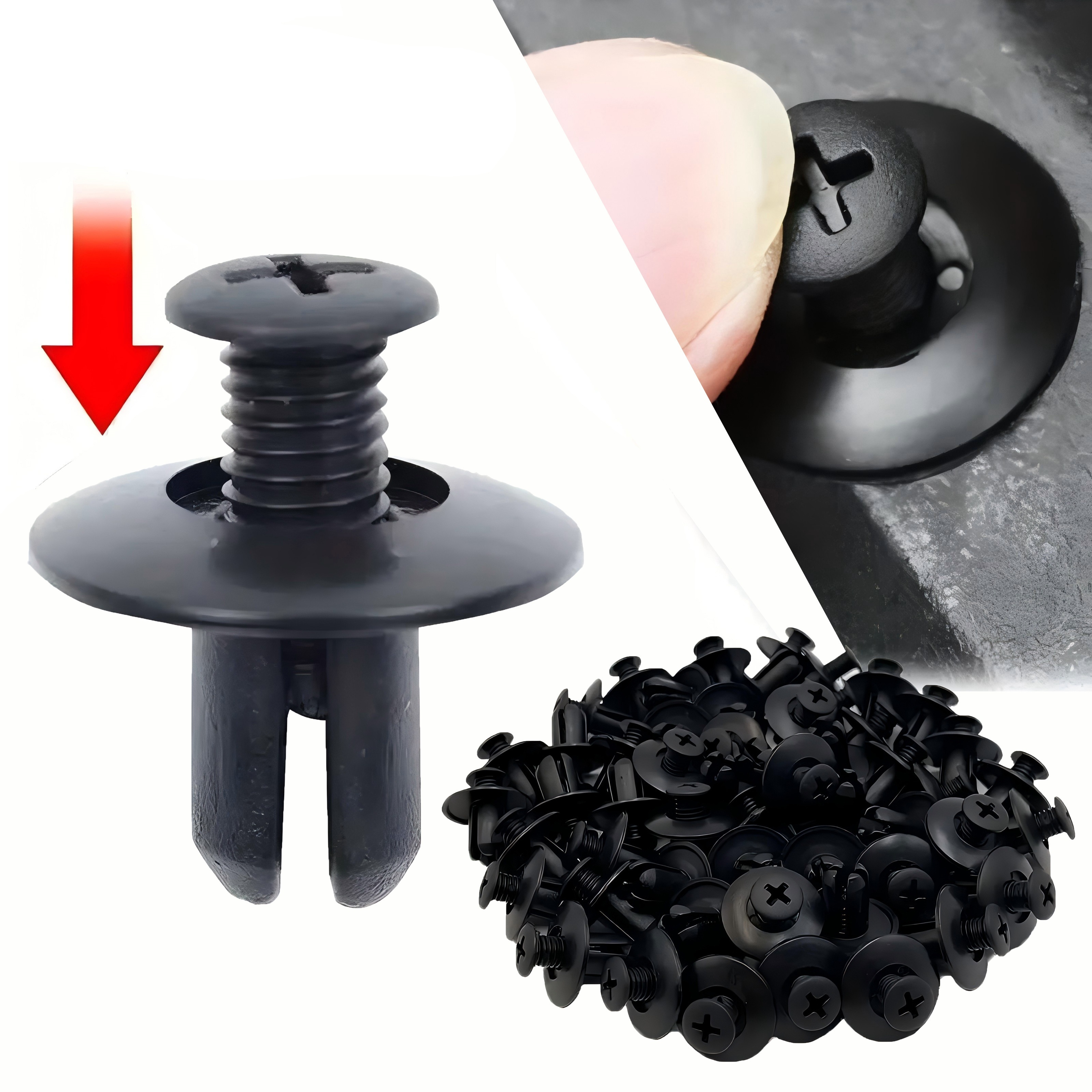 

/50/20pcs 8mm Plastic Rivets - Fasteners For Car And - For Toyota, For Ford , For Kia, For , And Vehicles, For , Car Accessories ,