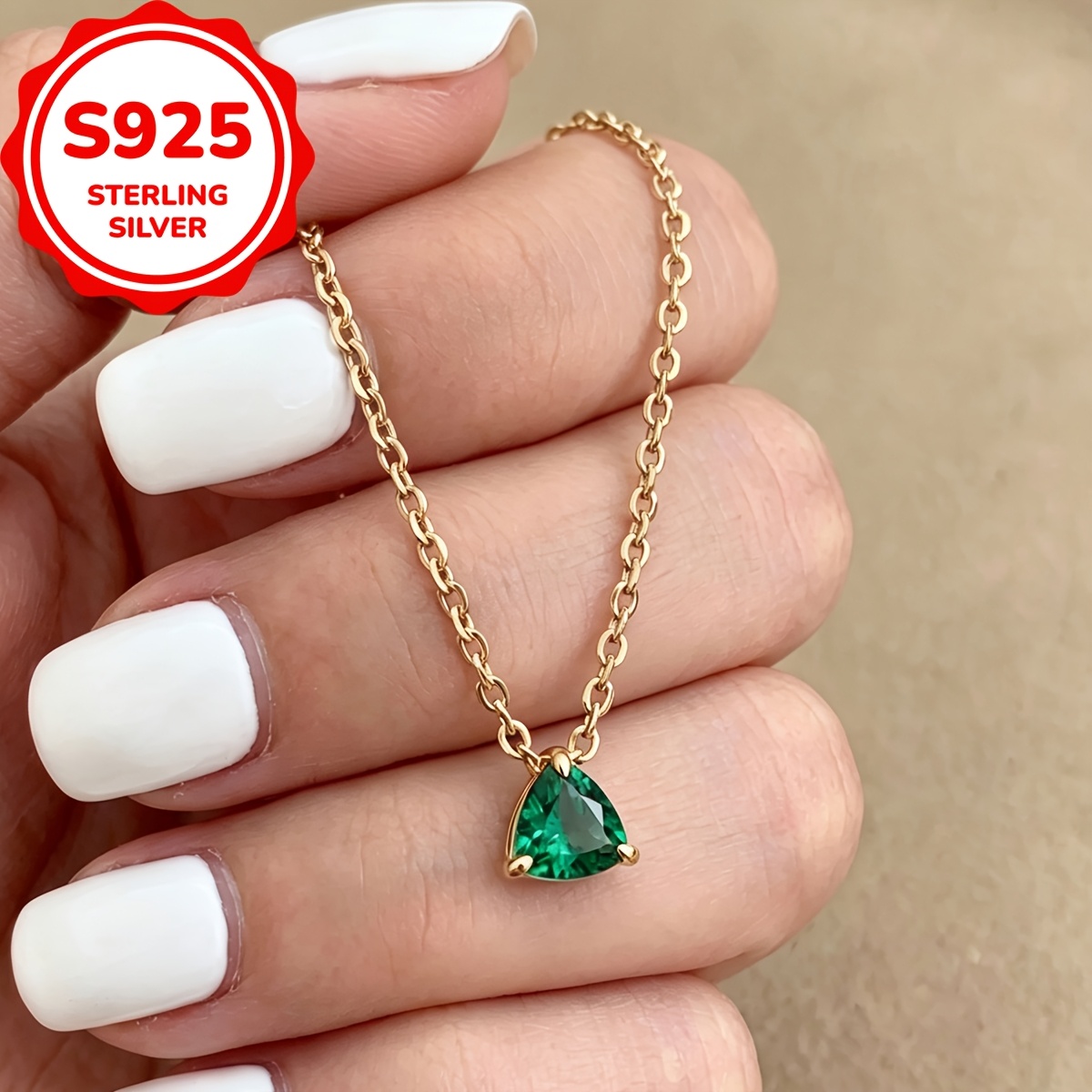 Women's S925 Sterling Silver Teardrop Pendant Necklace