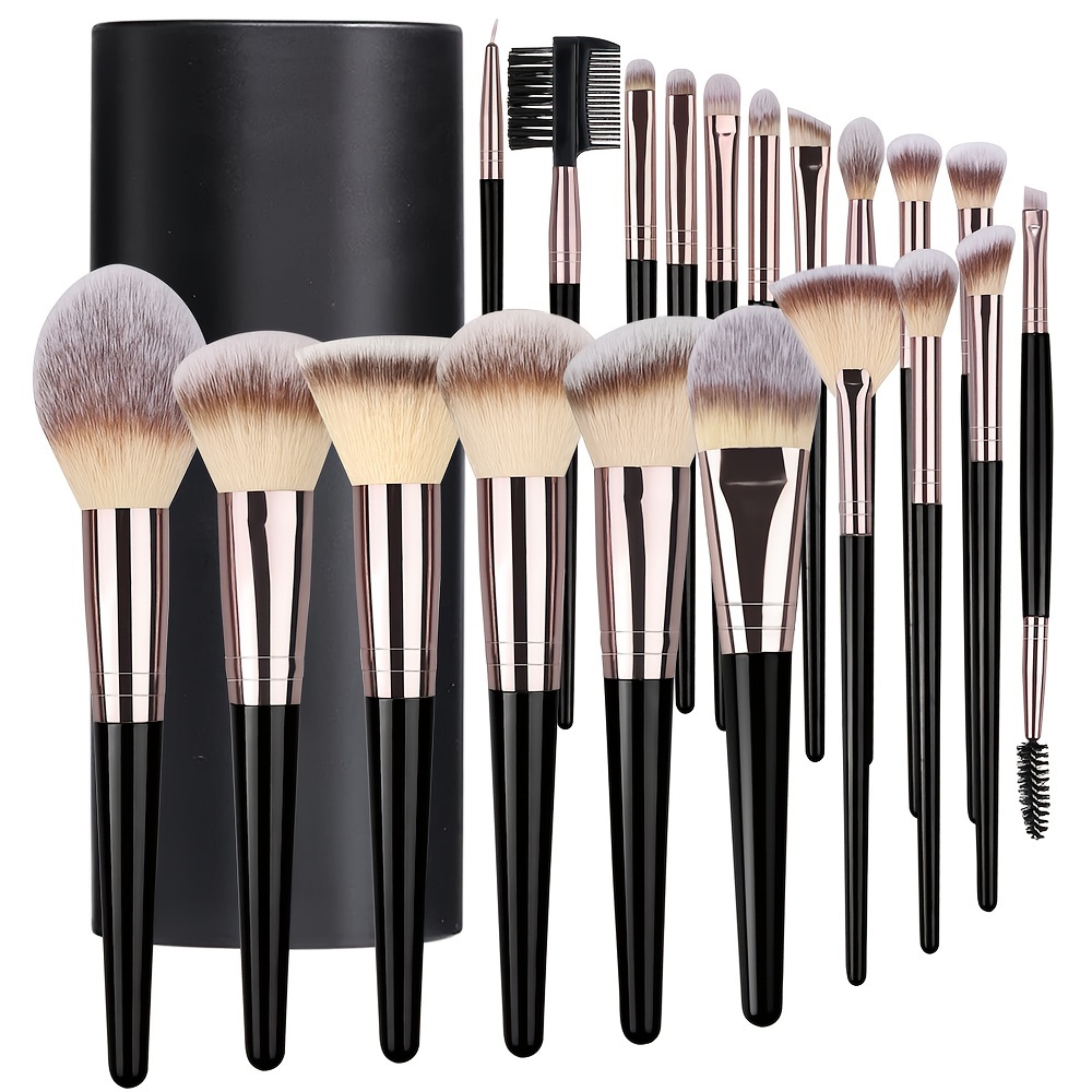 

Set - Synthetic Bristles For Application, Includes Blush, Foundation, Eye & - For Beginners To , -