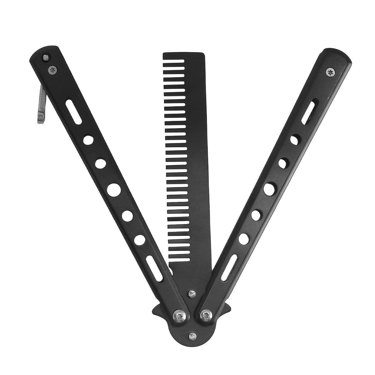E-shop Tragbarer bunter Kamm Schmetterlingskamm Edelstahl Outdoor Schmetterlingskamm Hochharte Kamm Outdoor
