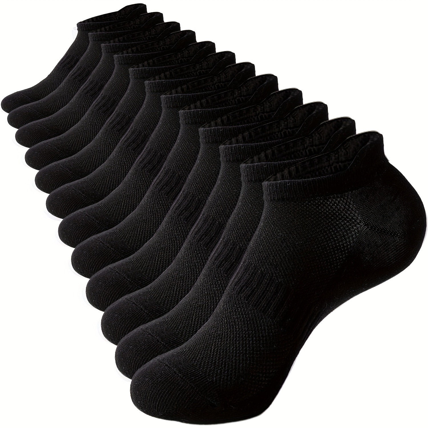 

6 Pairs Simple Solid Socks, Casual & Breathable Unisex Athletic Socks, Women's Stockings & Hosiery