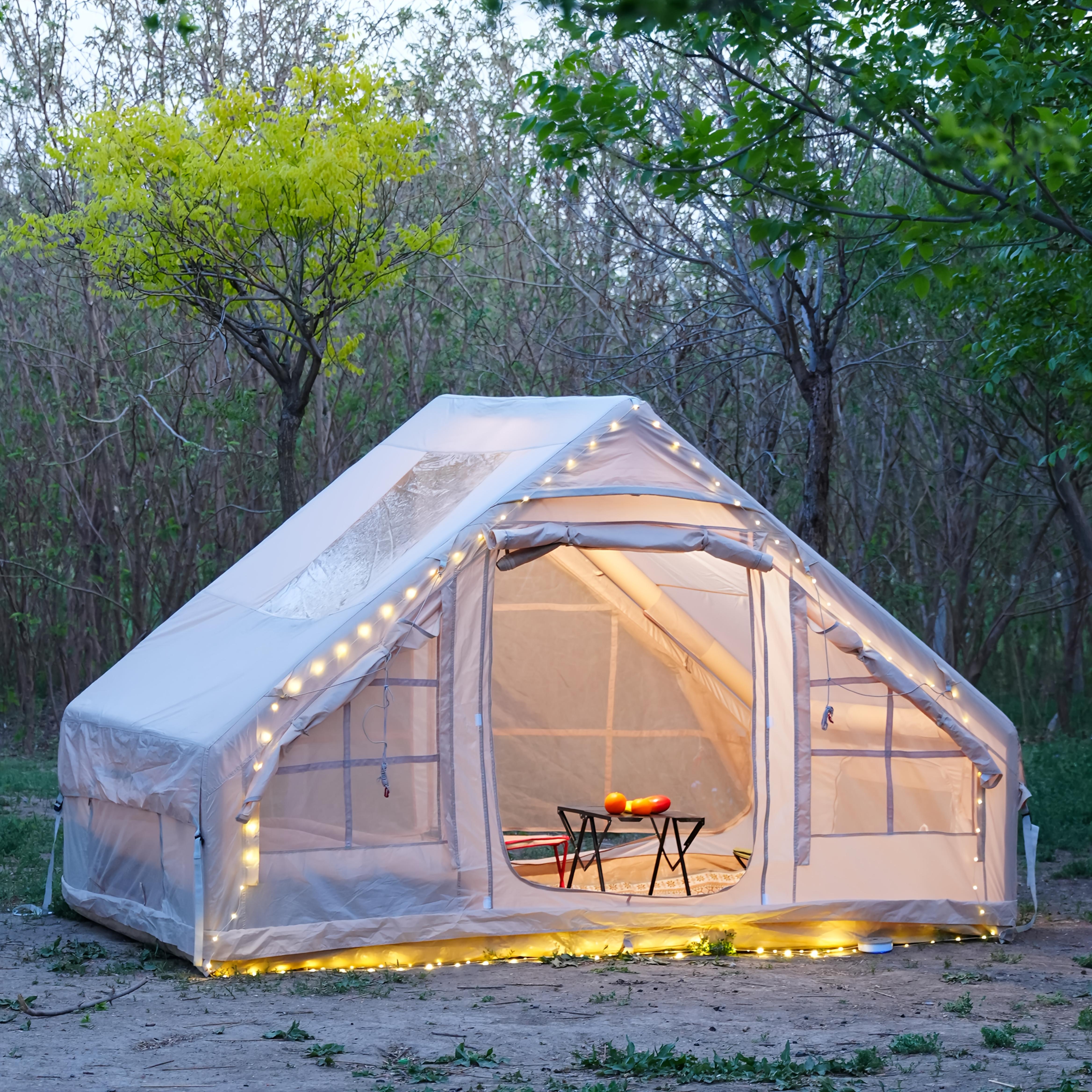 4～6人用】インフレータブル キャンプテント 持ち運び可能なオール