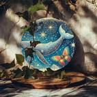 8x8 round metal wall art marine animal design bars cafes clubs kitchen decor