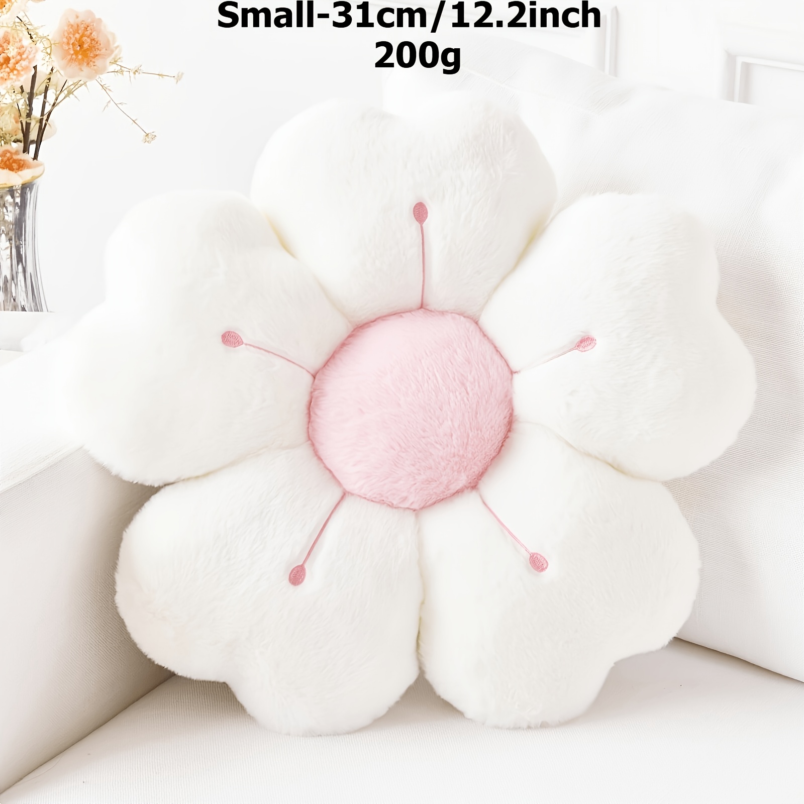 TEMU 1 pz, Cuscino in peluche a forma di margherita - Cuscino per sedia e cuscino decorativo per , Cuscino per seduta , Cuscino per la vita, Cuscino