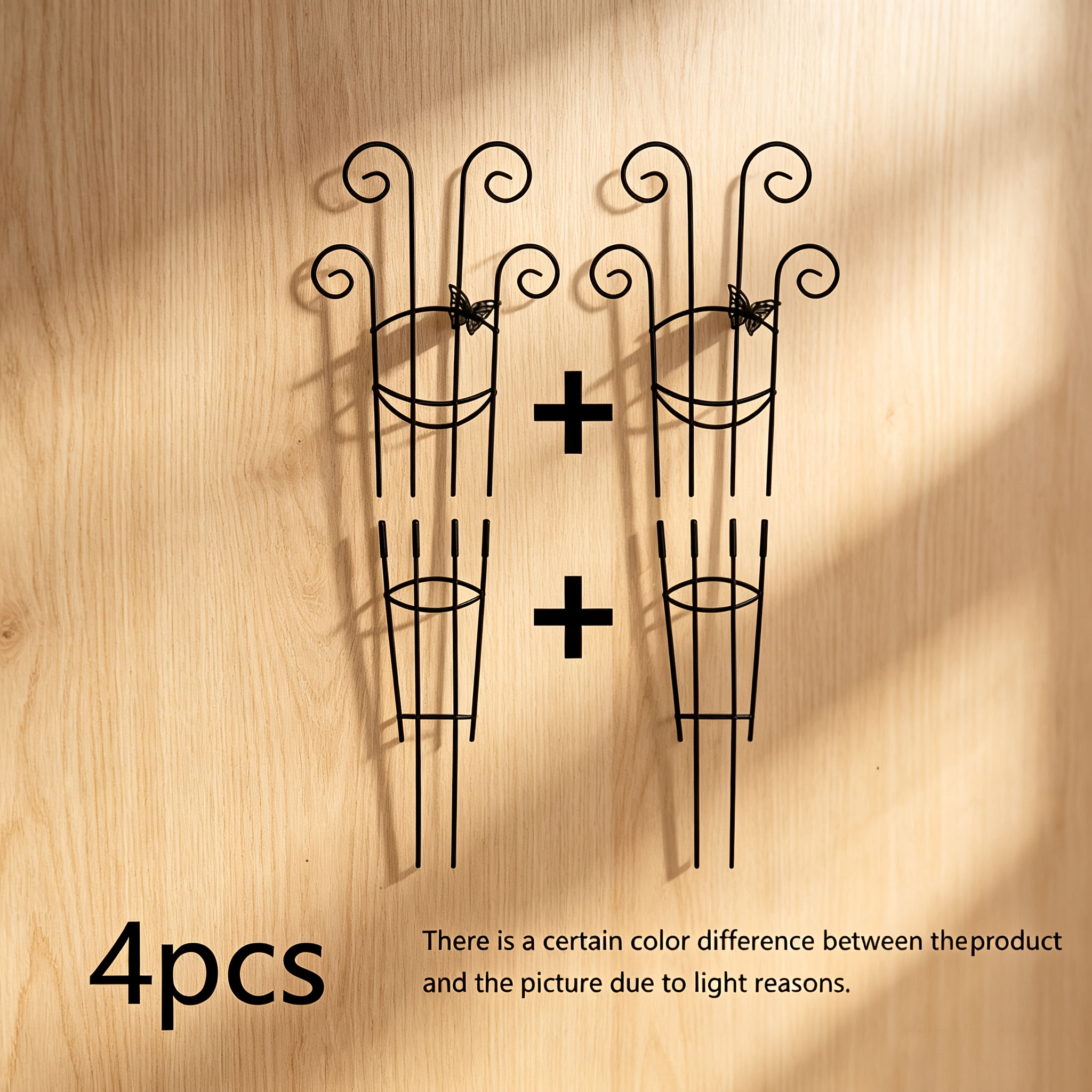 TEMU 4pcs Treillis Style Papillon pour Plantes Grimpantes, Support de Support de Grimpant pour Plantes Empilable avec Hauteur Réglable, Nouveau