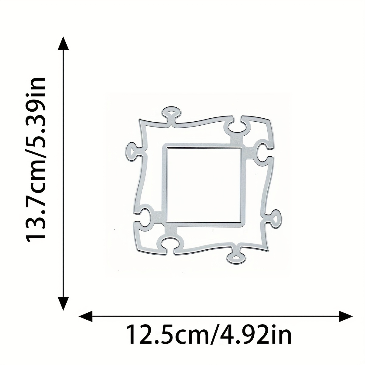 Image of 1pc Photo Frame Cutting Die, Greeting Card Decoration Metal Cutting Mold, Diy Scrapbooking Photo Craft Template Die-cut