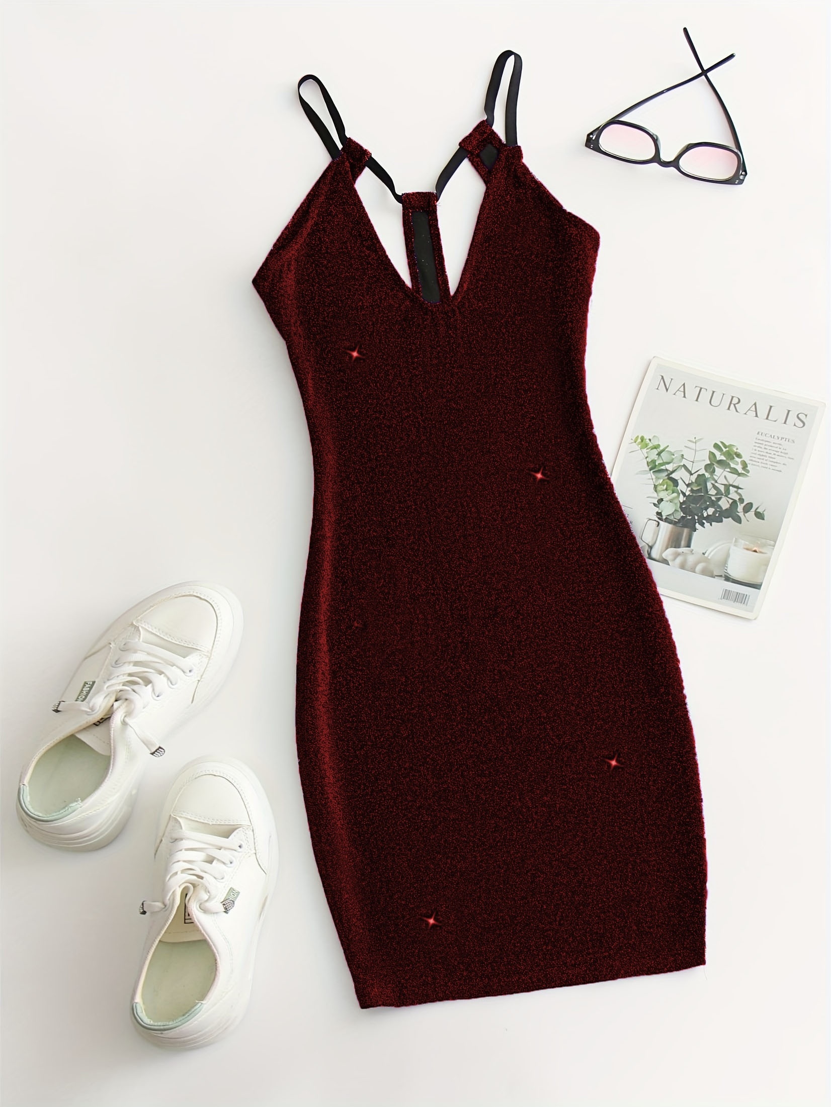 sequined pleated bodycon camisole dress for evening out parties | Great  Deals | Temu United Kingdom