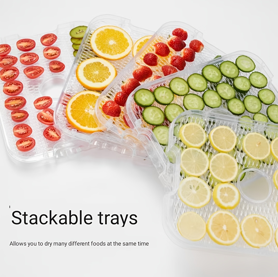 uk food dehydrator   with 5 trays food dryer for jerky fruits herbs vegetables   etc electric food preserver with 1 72 hour timer temperature control fan   temperature display stainless steel material Product details 3