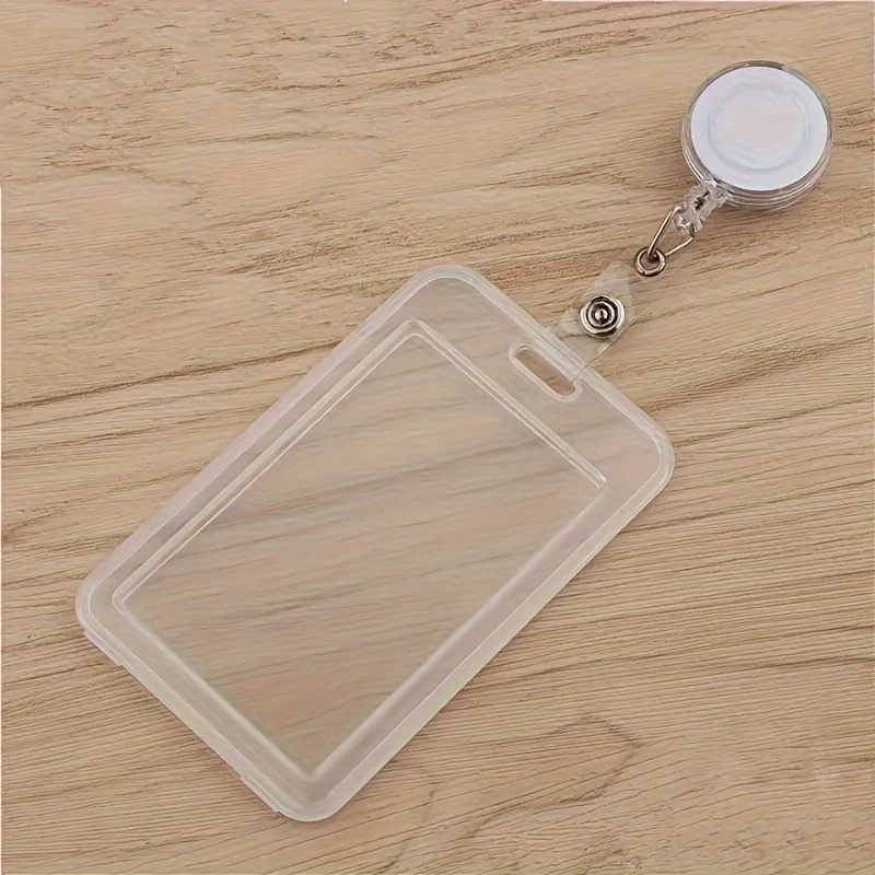 

2-pack Retractable Badge Holder With Clear Id Card Sleeve - Plastic Lanyard For Key Cards, Employee Id, Driver's License, Nurse/doctor Identification - Easy Clip Design For Quick Access