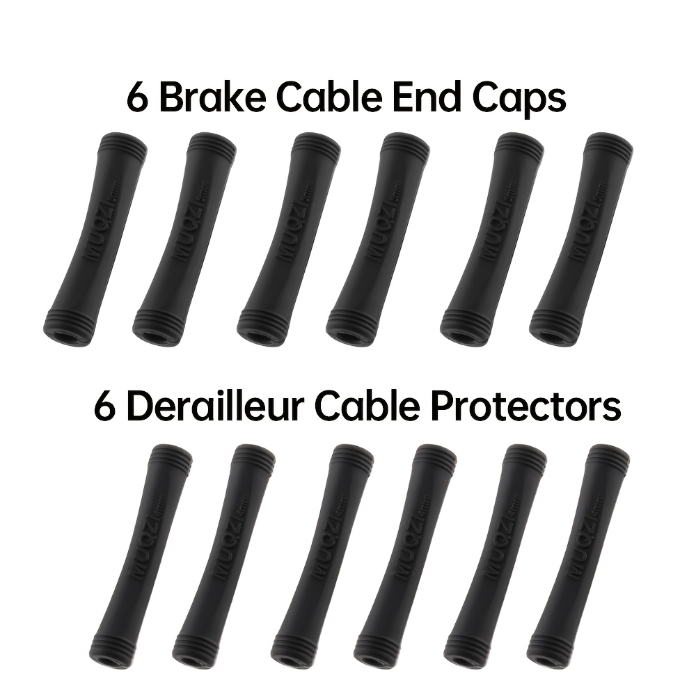 Image of 12pcs Bike Brake & Gear Cable Protective Sleeves - High-friction Open-end Cables, Durable (white/green/pink/black) Compatible For Mountain/road/foldable Bicycles - 12pcs Cable Protectors