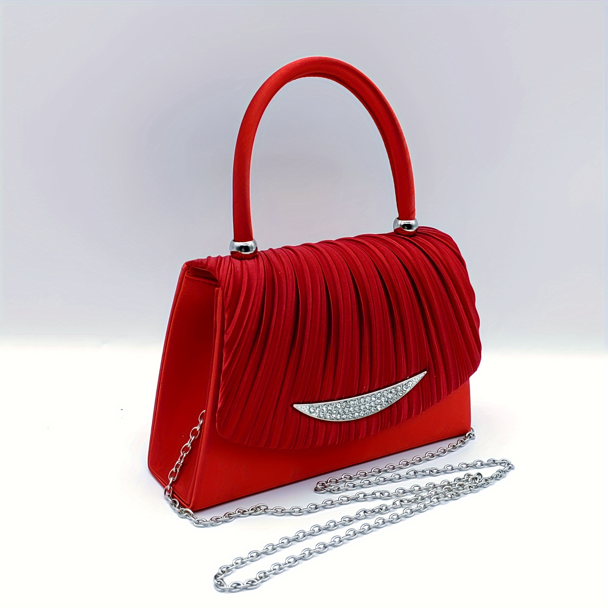 E-shop 1 Stück Einfarbige --Handtasche mit Klappe, Modische Damenabendtasche für Partys im Herbst Winter