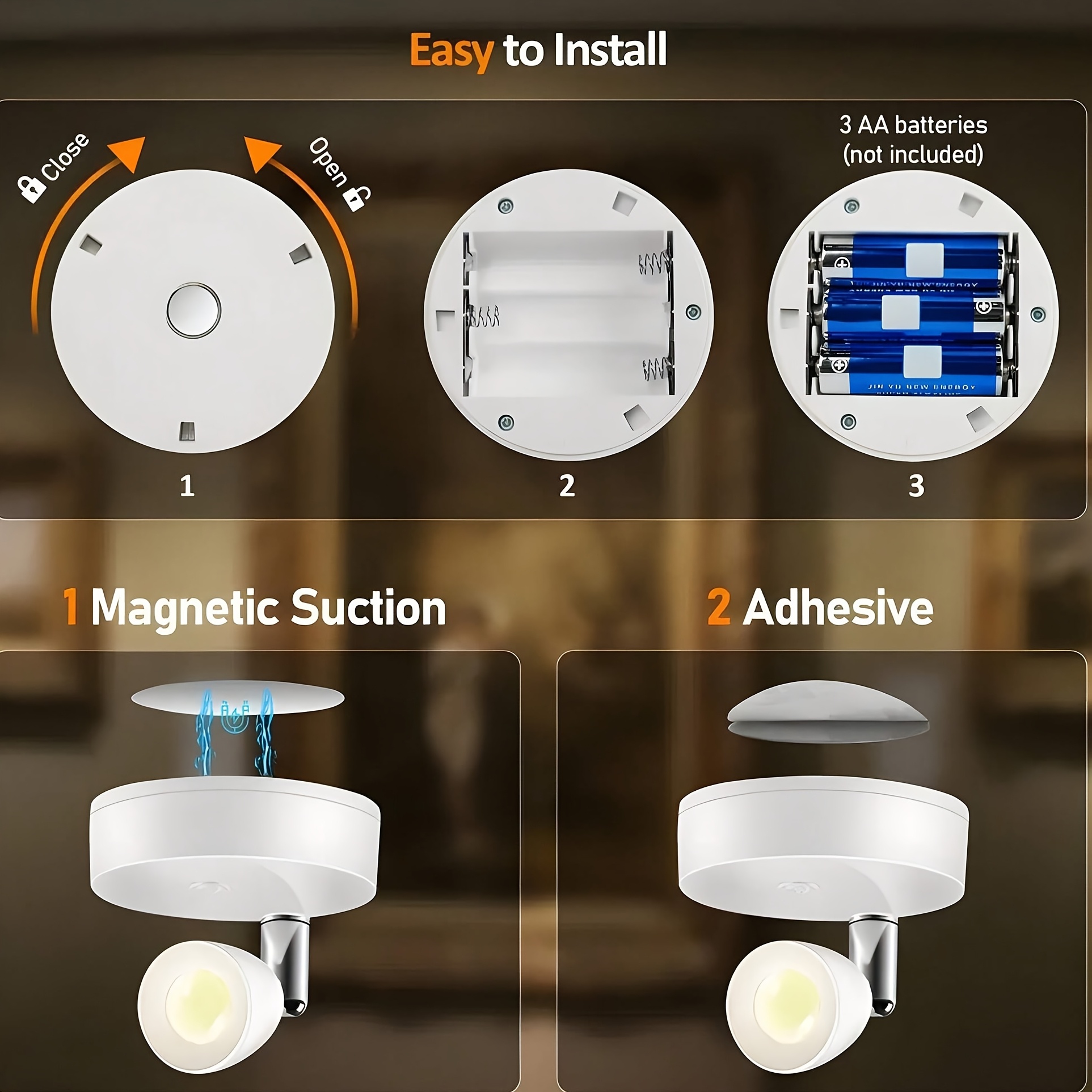 Wireless Spotlight Indoor with Three-Color Light for Display