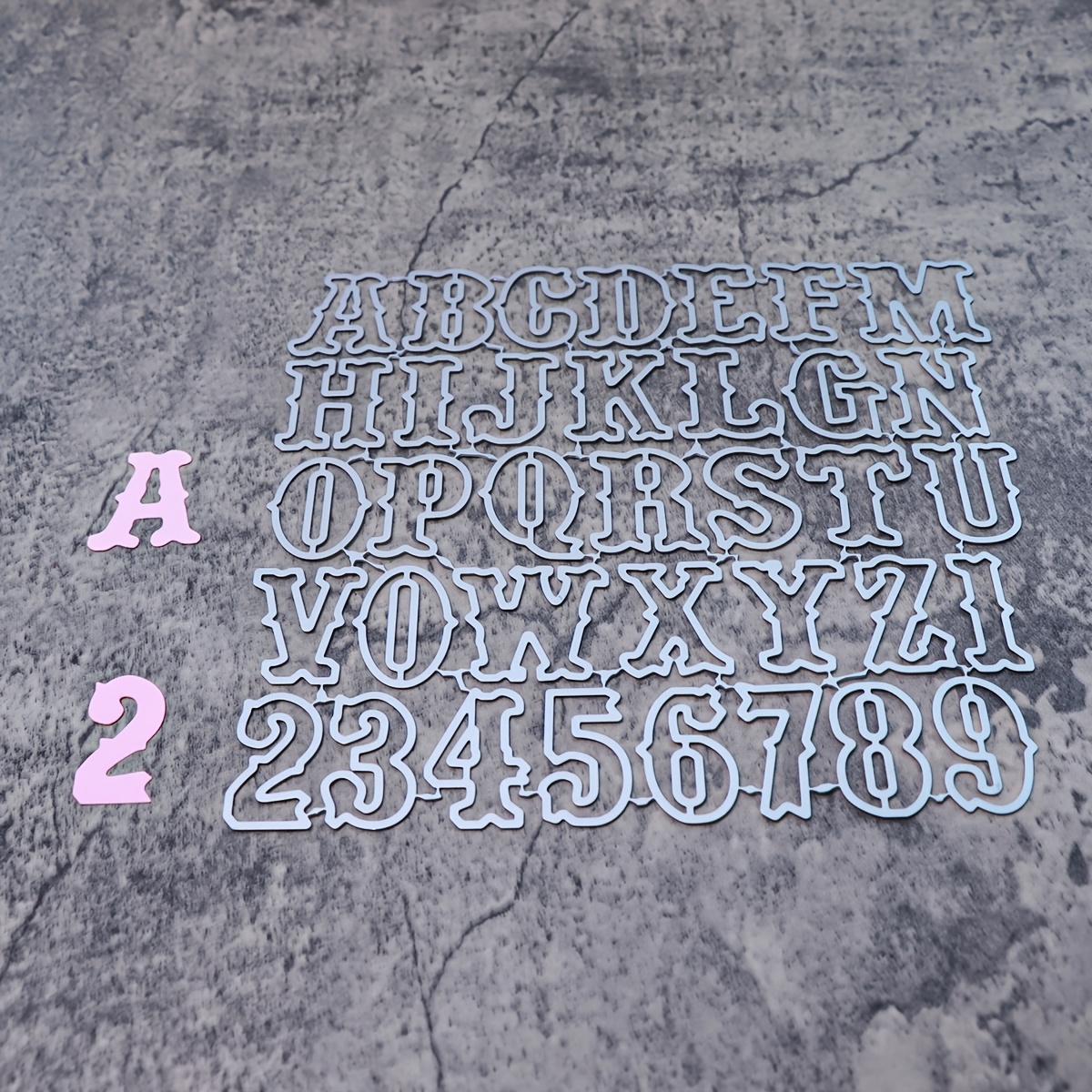 TEMU 3.5cm Large Letters And Numbers Are Die-cut With Metal Embossing. Die-cutting Is Suitable For Scrapbooks, Diy Card Making, Decoration Of