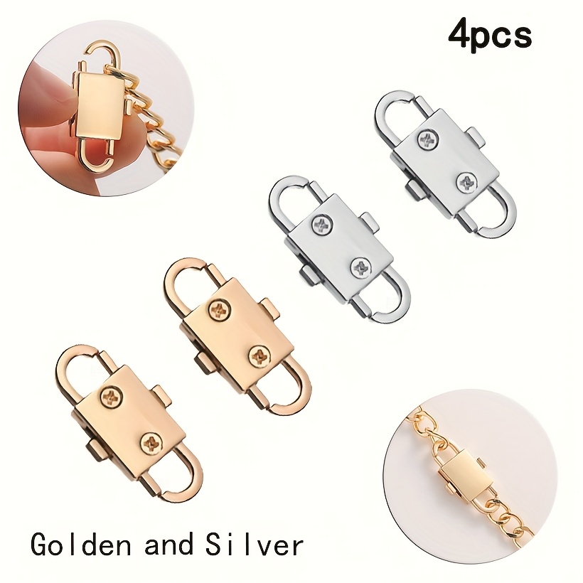 Temu Τέσσερα Μεταλλικά Ρυθμιστικά Λουριών Ώμου, Κατάλληλα για Τσάντες, Σακίδια, Μπουφάν, Αποσπώμενα Κλιπ Anti-Fall για Φερμουάρ και Διακοσμήσεις,-image