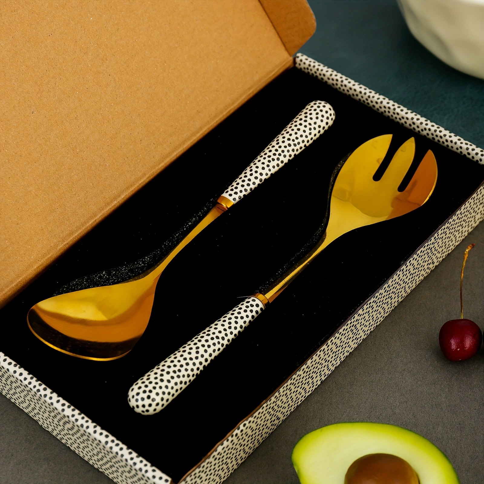 2 pack rostfritt stål salladssked och med - Temu Sweden