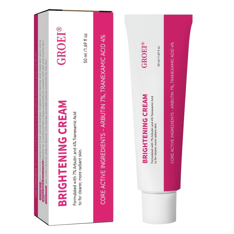 Image of 50ml Brightening Cream With 7% Arbutin And 4% - Suitable For Tones, Brightening And Firming Cream, Spot-reducing Moisturiser, Evens Out Light Beige, Radiance, Care Products-squalane