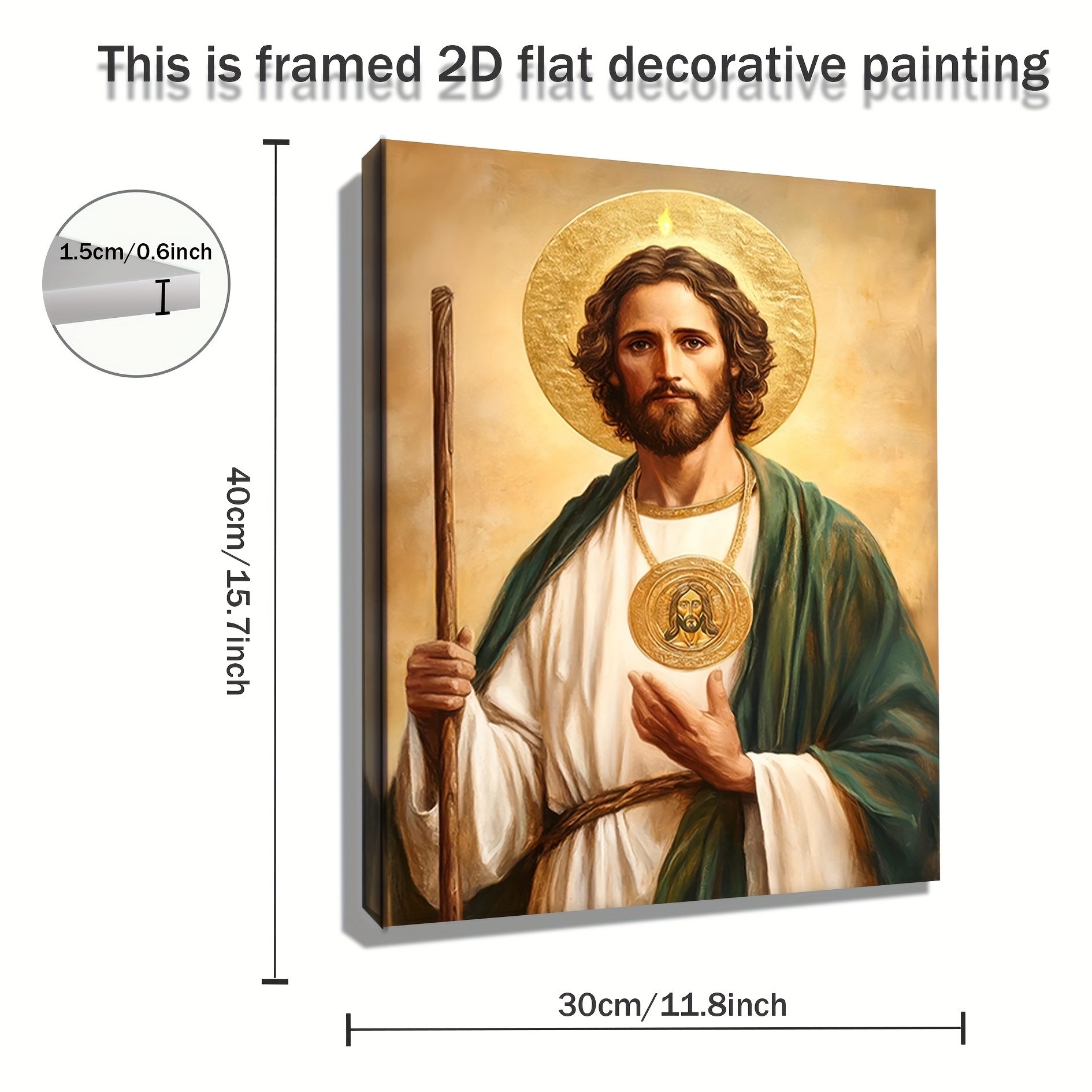 TEMU 2D , 1 Pieza en - del Imposible, Envolvente de 11.8x15.7 Pulgadas (30x40 cm), Decoración Cristiana para u Oficina – Regalo Religioso Para Colgar