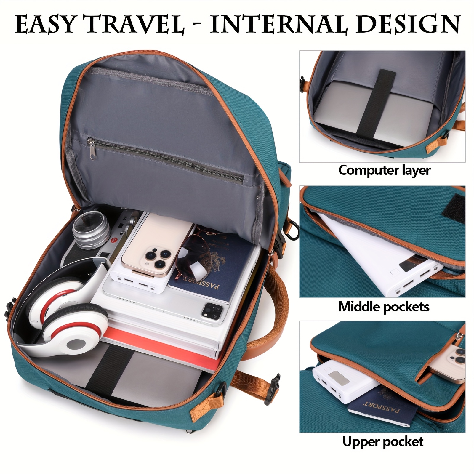 A Versatile Large-Capacity Backpack for Students, Suitable for Short Trips, Laptops, And Various Uses, Including Dual Shoulder Straps And a Convenient Carry Option