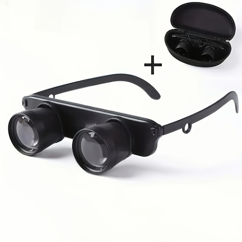 1 pieza, equipo de observación de pesca para gafas 3 en 1 - Conjunto de prismáticos y lupa con caja de almacenamiento - Compacto y portátil, adecuado para caza, pesca, observación de aves - Negro, diseño óptico de precisión - Imagen 3