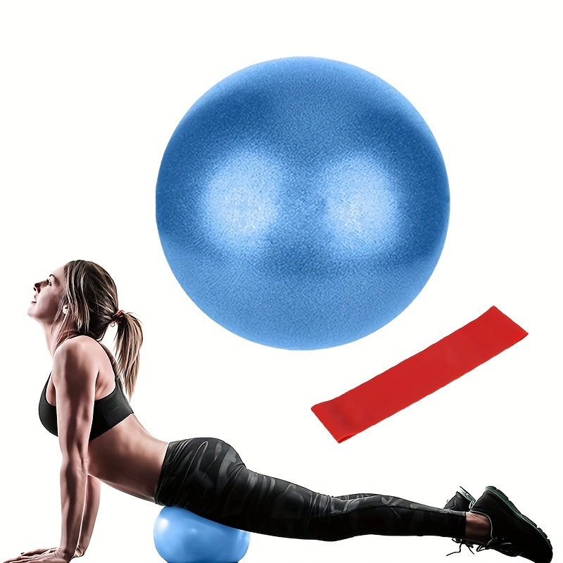 1pc Pilates Ball + 1pc Tension Rope, Thickened Explosion-proof Yoga Ball  With 15 Lbs Resistance Band, For Fitness Training, Physical Therapy